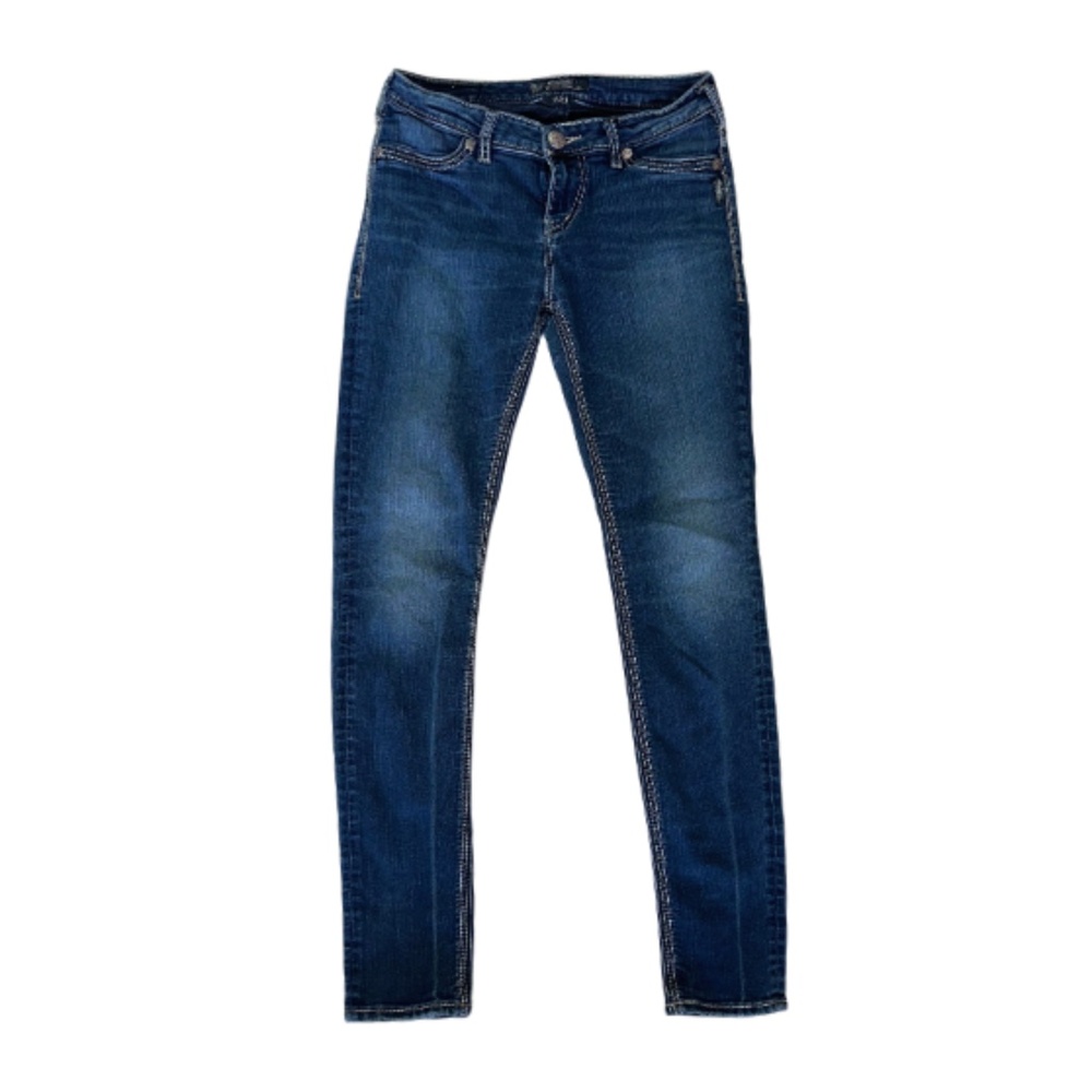 Silver Suki High Super Skinny Jeans Size 29 x 31 Dark Blue